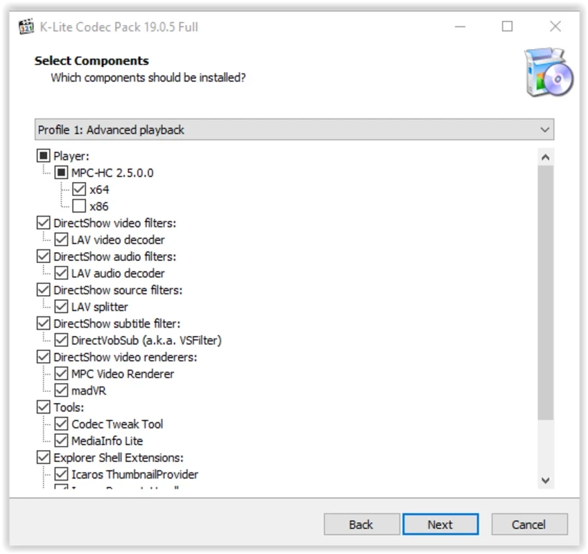 K-Lite Codec Pack — لقطة شاشة 6